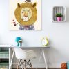 tableau chambre enfant lion