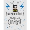 tableau chambre d'enfant citation super héros batman humoristique