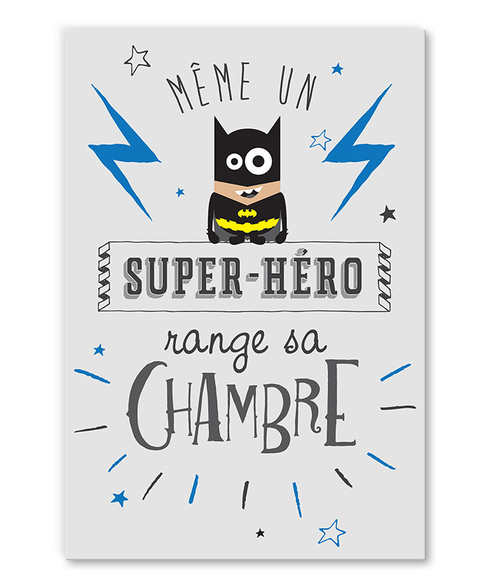 Tableau Deco Citation Humoristique Super Heros Batman Tableau Deco