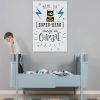 tableau chambre d'enfant citation super héros batman humoristique