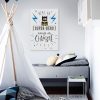 tableau chambre d'enfant citation super héros batman humoristique