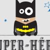 tableau chambre d'enfant citation super héros batman humoristique