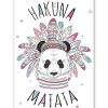 tableau deco chambre enfant panda hakuna matata scandinave