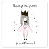 tableau chambre petite fille princesse