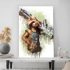 tableau déco super héros Rocket Raccoon des gardiens de la galaxie de marvel