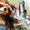 tableau déco super héros Rocket Raccoon des gardiens de la galaxie de marvel