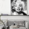 tableau deco Marilyn Monroe noir et blanc