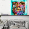 tableau portrait femme visage grafitti pop art