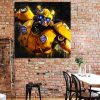 tableau deco mural bumblebe transformers pop art