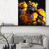 tableau deco mural bumblebe transformers pop art