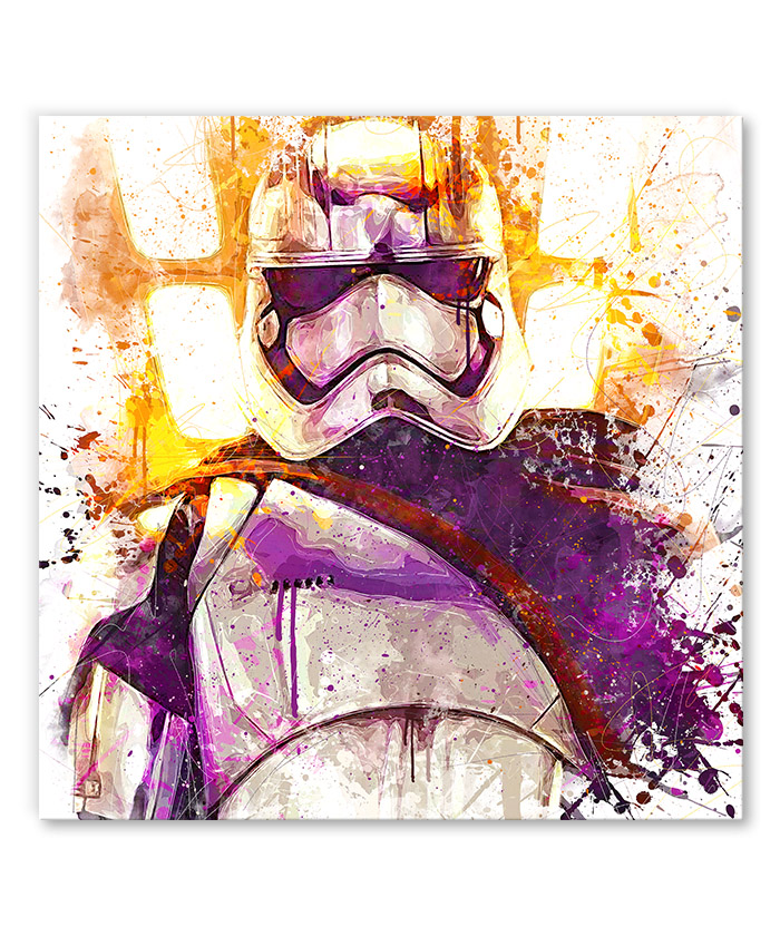 tableau deco mural star wars capitaine phasma stormtrooper