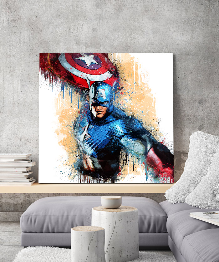 Tableau déco Captain America Comics original Marvel - Tableau Deco