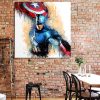 tableau deco mural captain america
