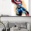 tableau deco mural captain america