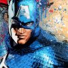 tableau deco mural captain america