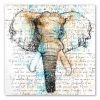 tableau deco elephant aquarelle
