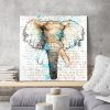 tableau deco elephant aquarelle