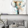 tableau deco elephant aquarelle