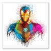 tableau deco iron man aquarelle