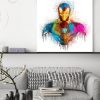 tableau deco iron man aquarelle