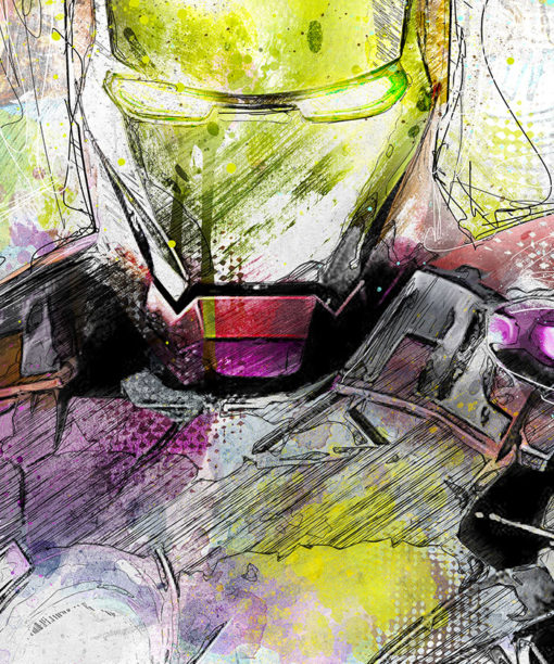 Tableau déco Iron Man bande dessinée comics Marvel Tableau Deco