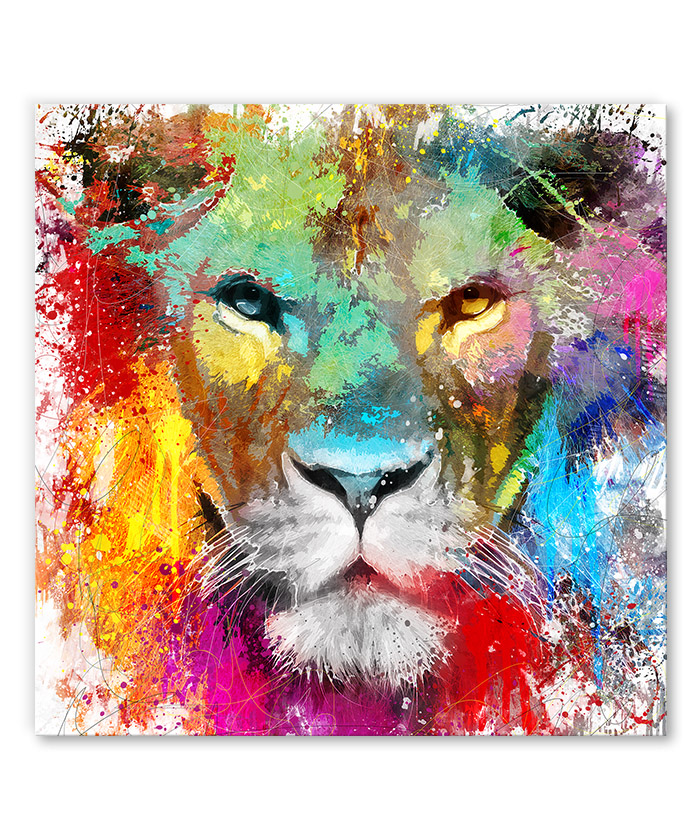 tableau deco lion pop art
