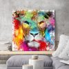 tableau deco lion pop art