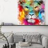 tableau deco lion pop art