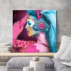tableau pop art portrait femme punk