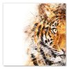 tableau portrait tigre aquarelle
