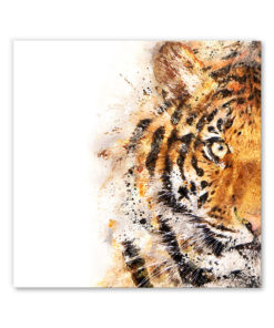 tableau portrait tigre aquarelle