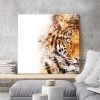 tableau portrait tigre aquarelle