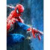 tableau deco spiderman effet peinture