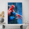 tableau deco spiderman effet peinture