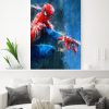 tableau deco spiderman effet peinture