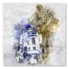 tableau deco stars wars R2d2 et Sispo