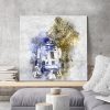 tableau deco stars wars R2d2 et Sispo