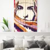 tableau deco street art portrait de femme