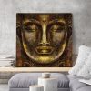 tableau mural décoratif zen bouddha doré méditation