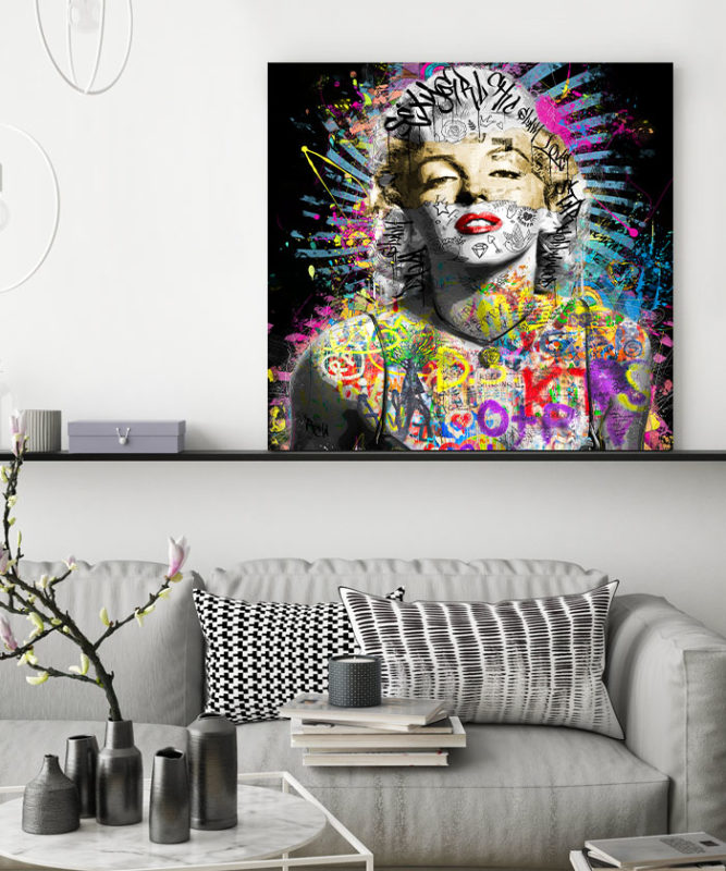 Tableau Mosaïque Street Art Pop Doobi - Décoration Murale - Choix Couleur