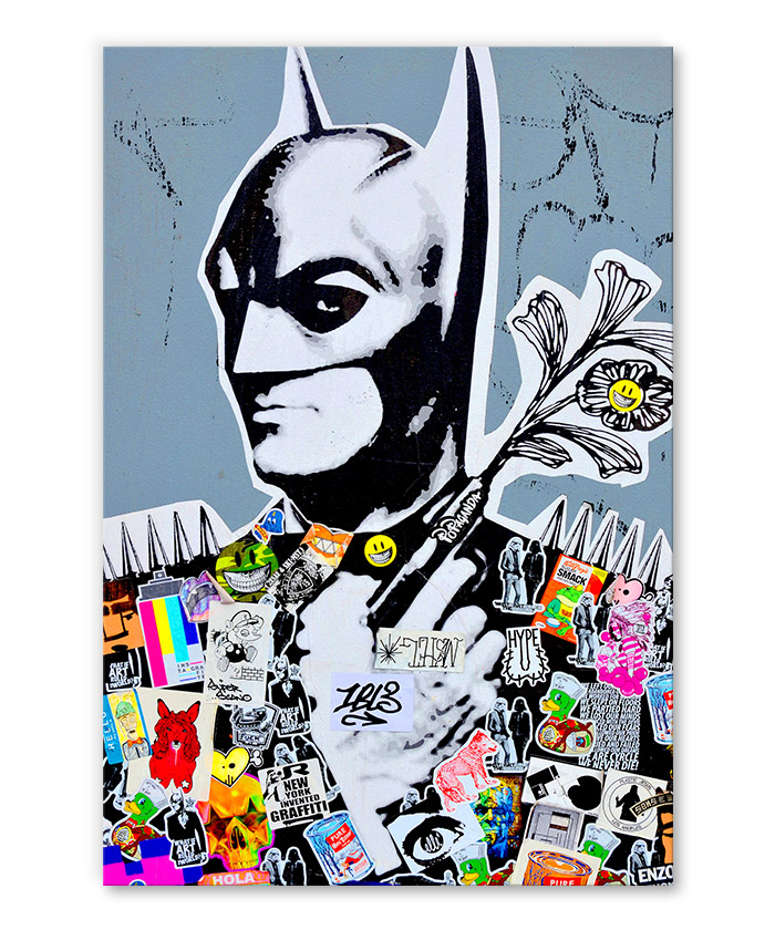 tableau batman street art collage