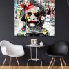 tableau joker street-art pochoir