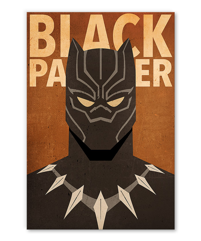 tableau deco black panther marvel minimaliste