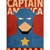 tableau captain america super heros marvel minimaliste