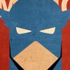tableau captain america super heros marvel minimaliste