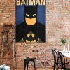 tableau batman super héros dc-comics minimaliste