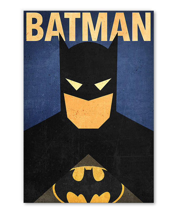 tableau batman super héros dc-comics minimaliste