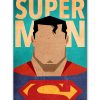 tableau superman super héros dc-comics minimaliste