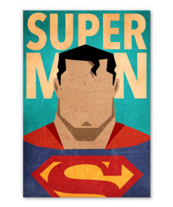 tableau superman super héros dc-comics minimaliste