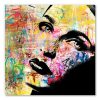 tableau portrait de femme pop street art